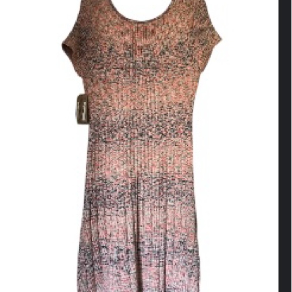 FRYE AND CO. Pink and Black Midi Dress